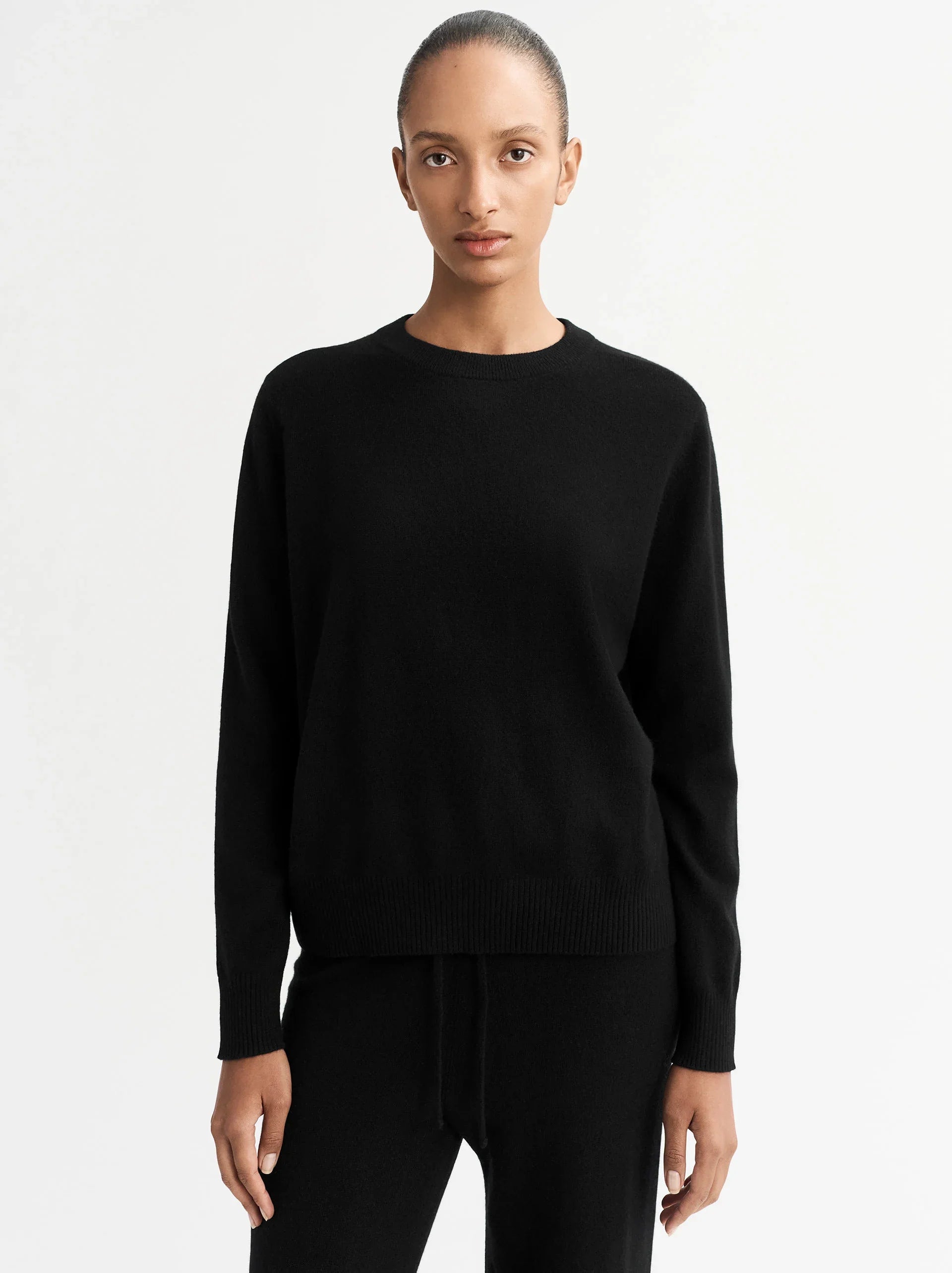Soft Goat Cashmere Set - Black