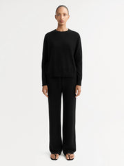 Soft Goat Cashmere Set - Black