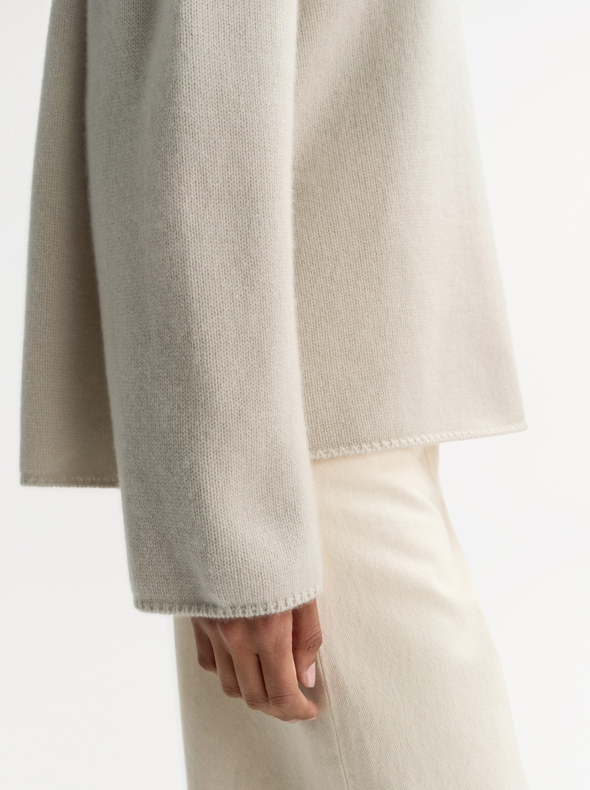 Soft Goat Relaxed Crewneck - Chalk