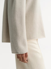 Soft Goat Relaxed Crewneck - Chalk