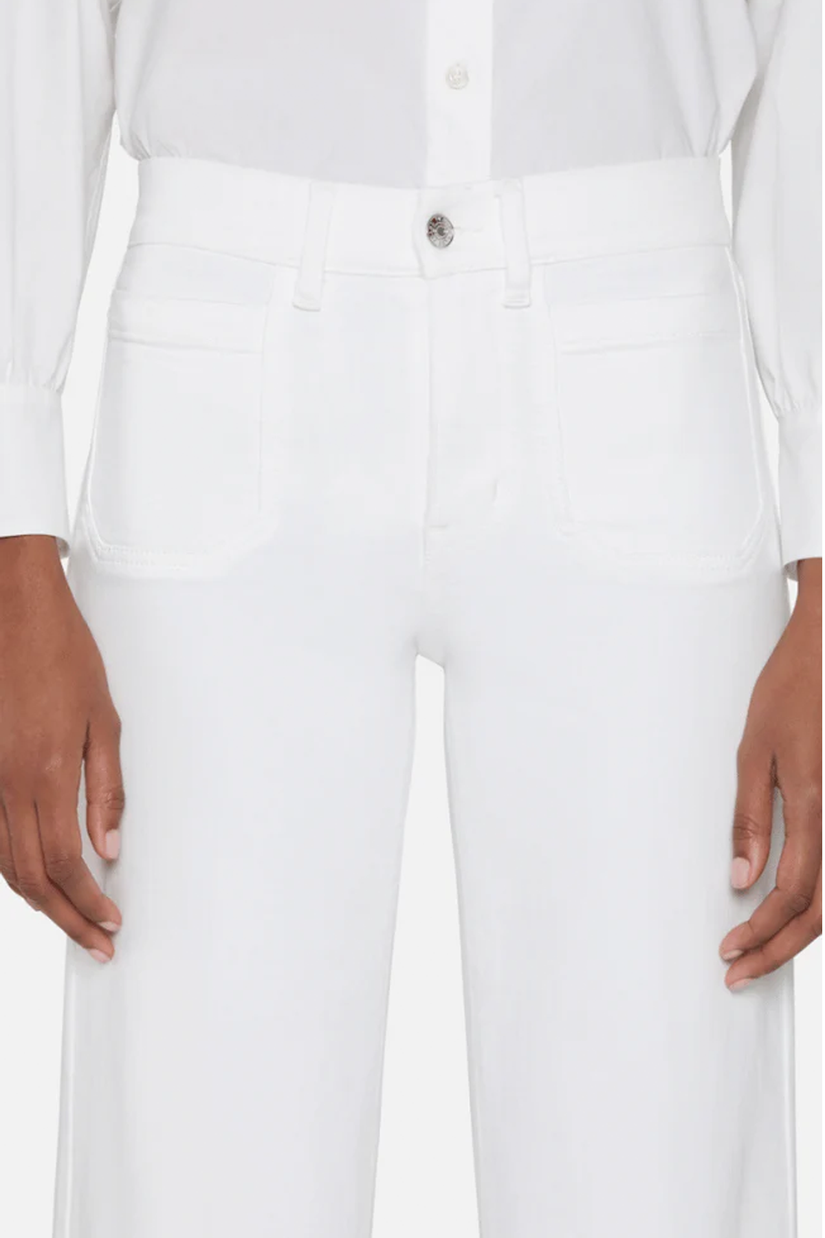 Frame Le Slim Palazzo Modernist Pocket - White