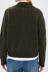 Nili Lotan Renata Sweater - Dark Pine Melange