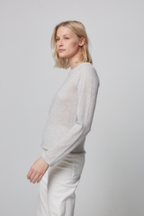 Majestic Filatures Cashmere L/S Crewneck - Brume Chine