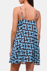 Staud Laura Linen Mini Dress - Seahorse