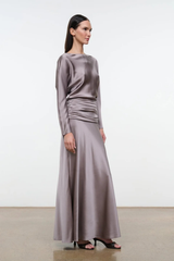 Staud Freda Silk Dress - Zinc