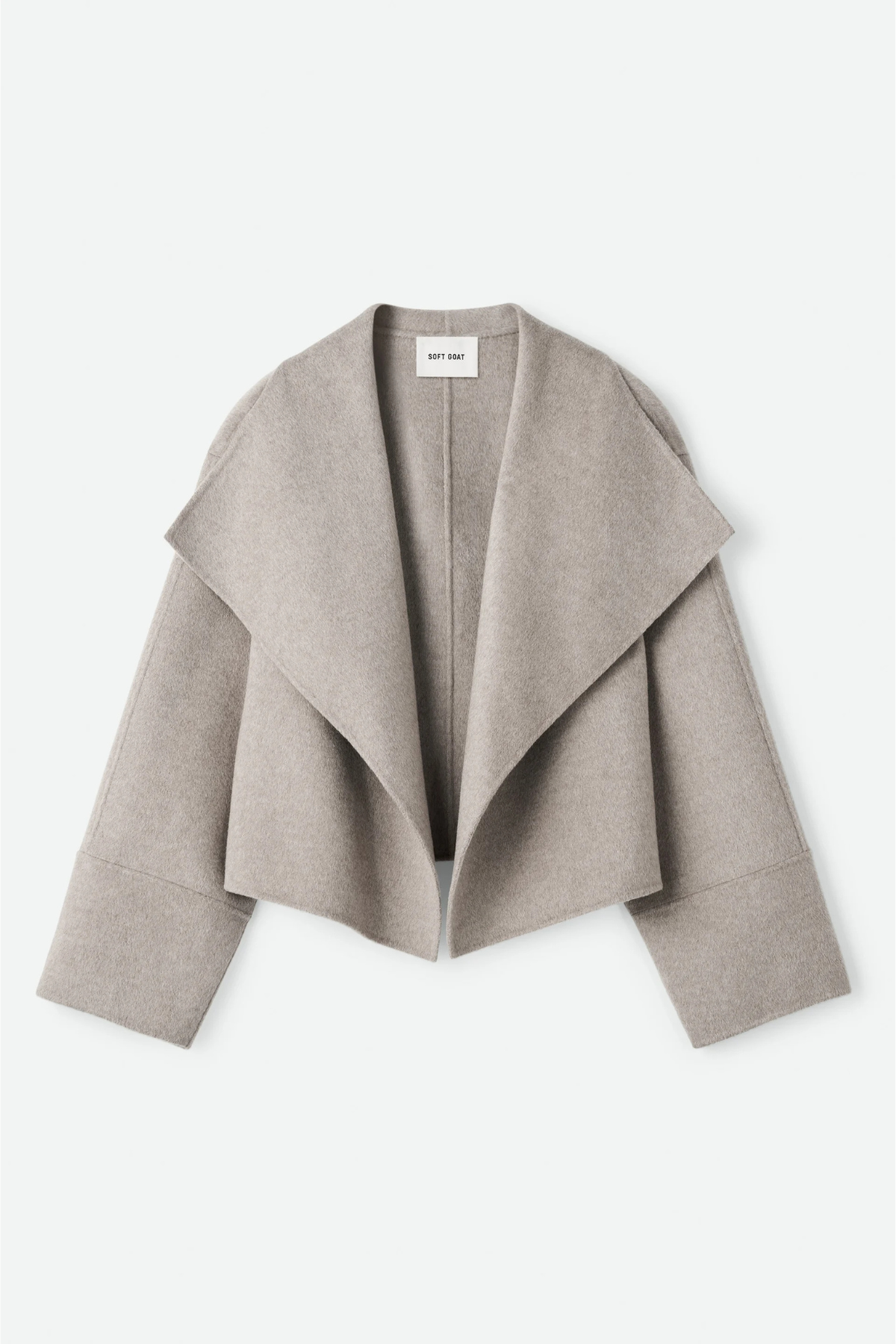 Soft Goat Short Coat - Greige