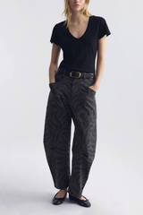 Nili Lotan Shon Pant - Charcoal Zebra