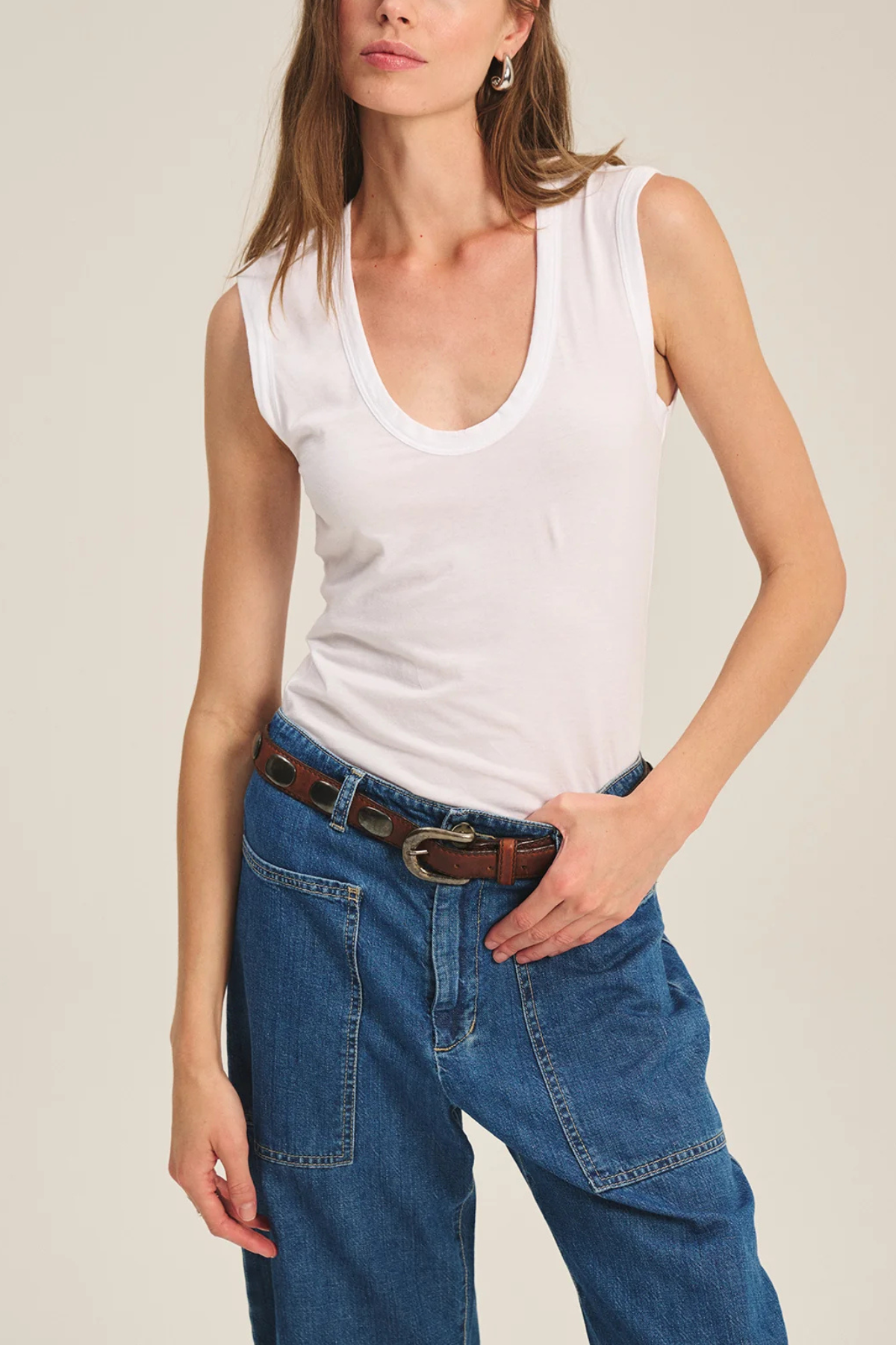 Velvet Estina Tank Top - White