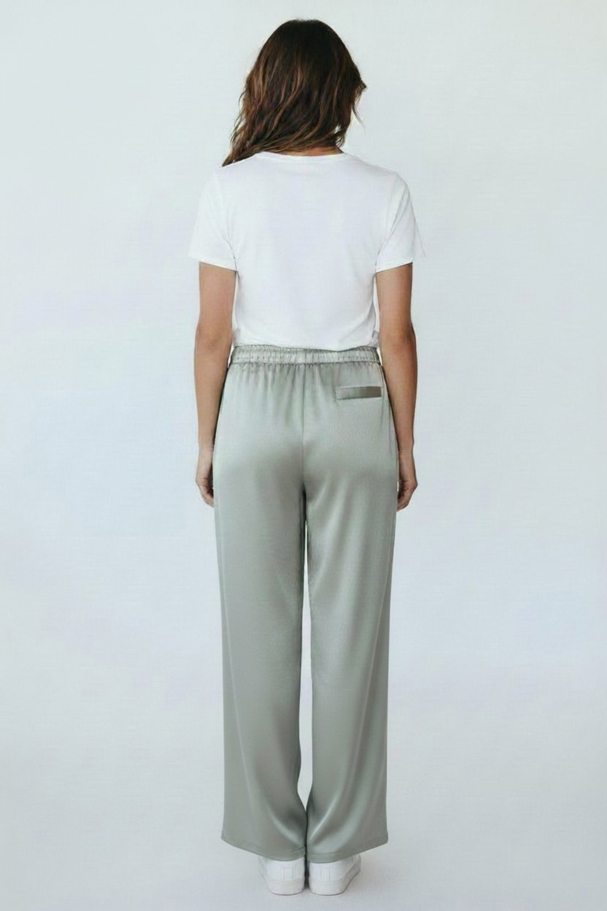Uli Shneider Re-Satin Flared Pants - Pistacchio