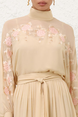 Zimmermann Valiant Embroidered Blouse - Cream