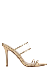 Veronica Beard Asha Piping Sandal - Clear/ Pale Gold