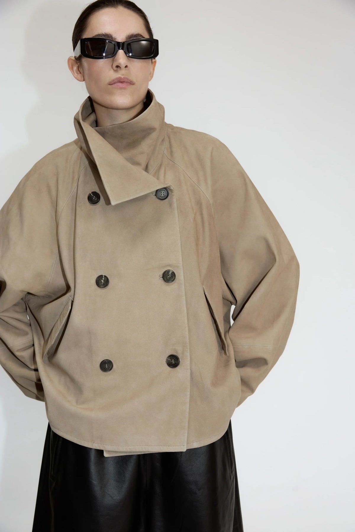 Utzon Joerdis Cropped Jacket - Cement