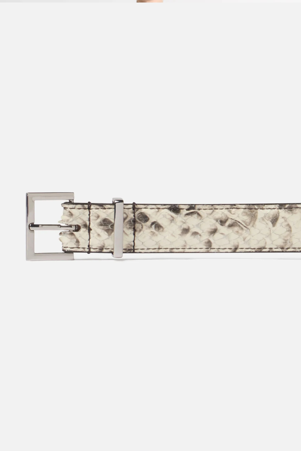 Frame The Petite Square Buckle Belt - Snakeskin