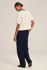 Velvet Elise Jogger Fleece Pant - Navy