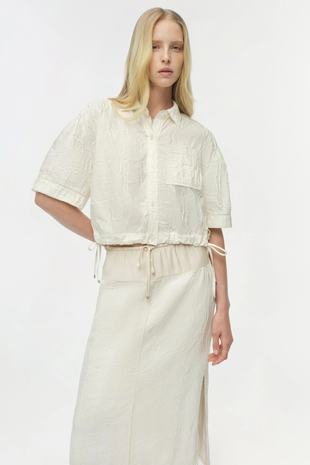 Simkhai Huxen Midi Skirt - White Multi