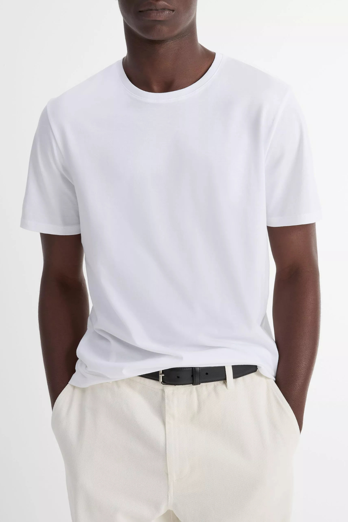 Vince Men's Pima Cotton Crew Neck T-Shirt - Optic White