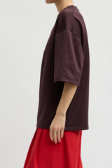 Tibi Active Knit Easy T-Shirt - Brown