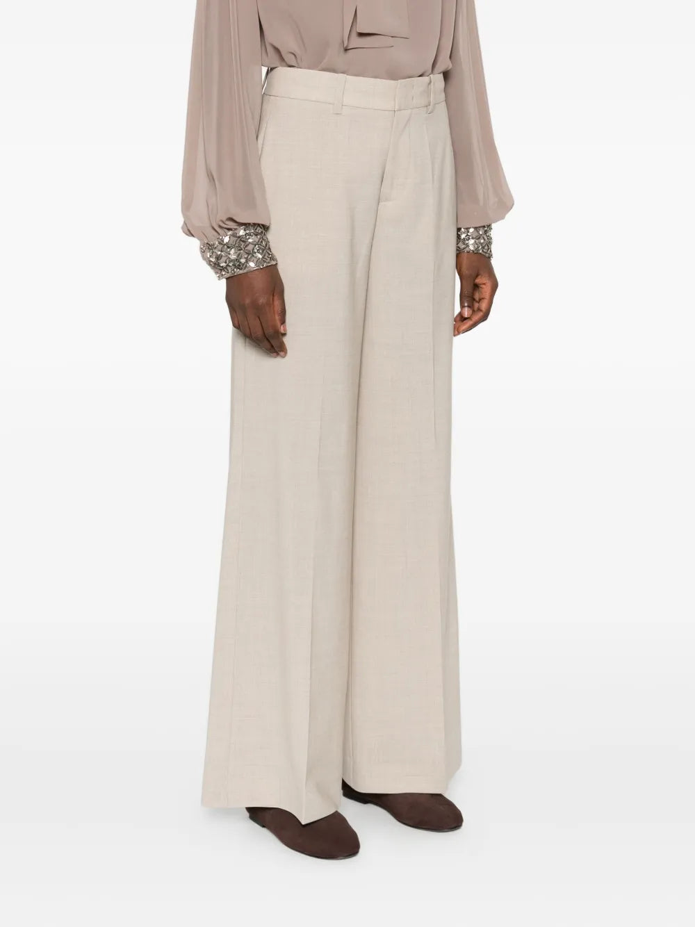 P.A.R.O.S.H. Luwool Trouser - Stucco