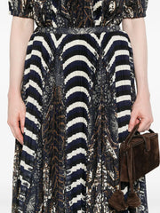 Ulla Johnson Shayna High Waist Pleated Midi Skirt - Eclipse