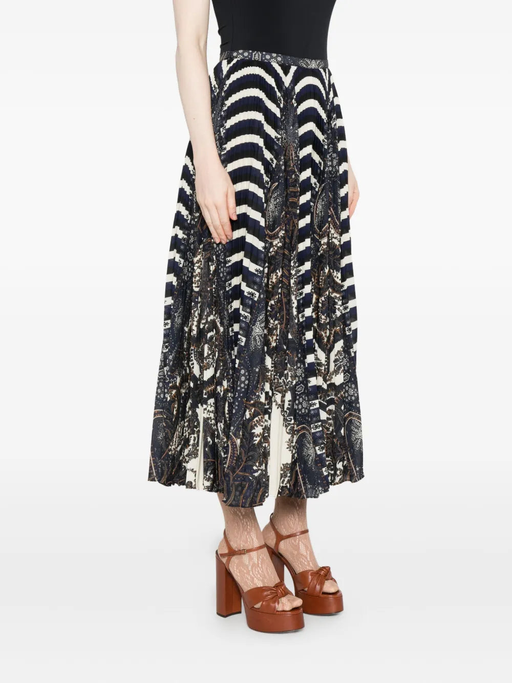 Ulla Johnson Shayna High Waist Pleated Midi Skirt - Eclipse