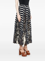Ulla Johnson Shayna High Waist Pleated Midi Skirt - Eclipse