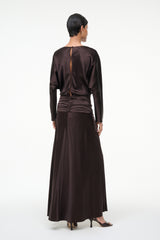 Staud Freda Silk Dress - Earth