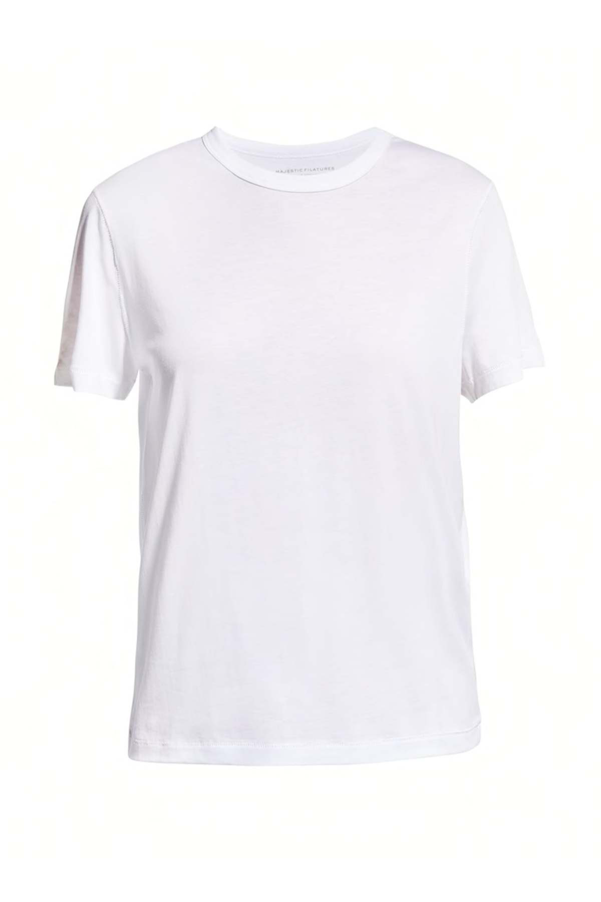 Majestic Filatures Lyocell Cotton Semi Relaxed S/S Crewneck - Blanc