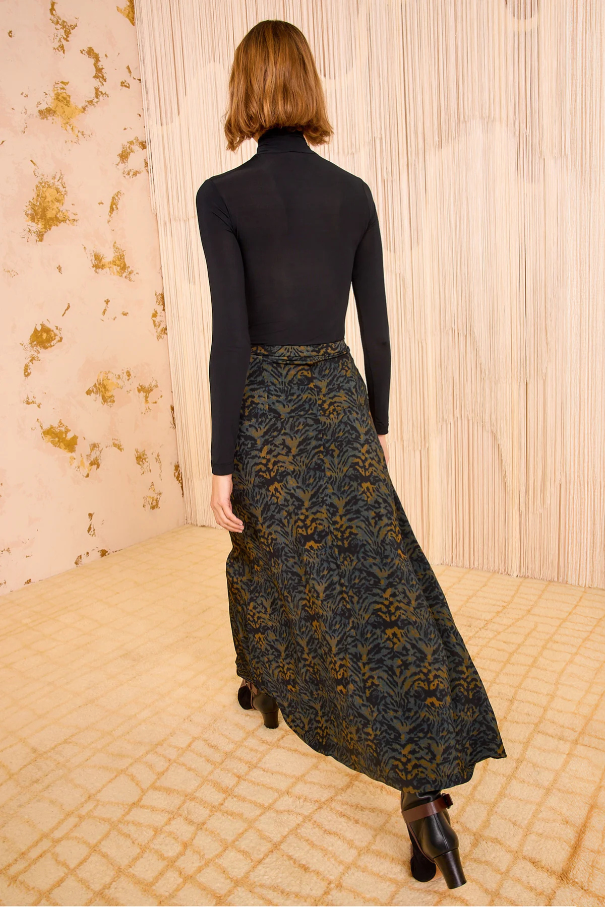 Ulla Johnson Paola Jersey High Waist Midi Skirt - Desert Jasper