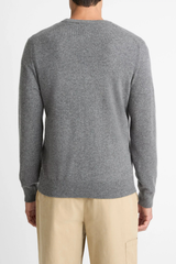 Vince Men's Cashmere Crewneck Sweater - Medium Heather Grey