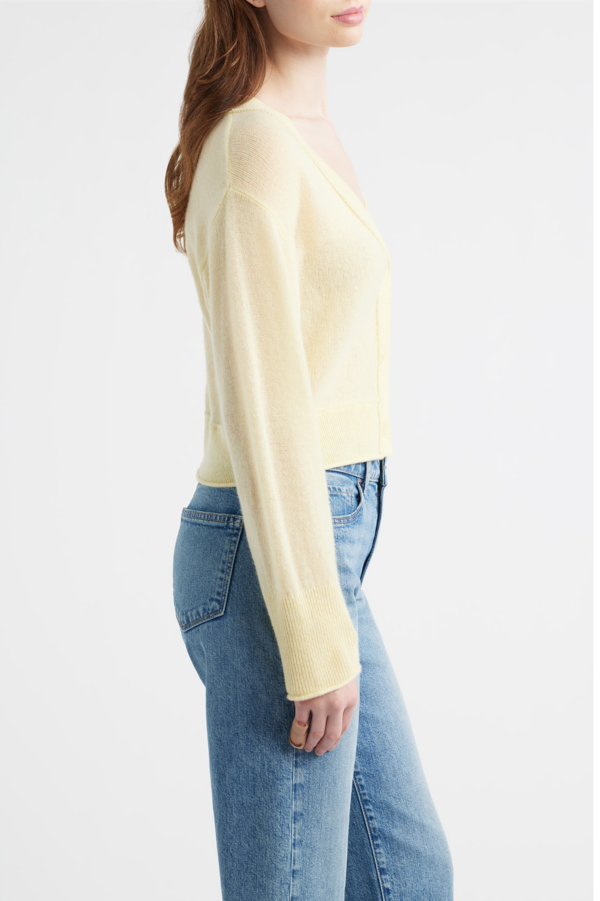 LoveShackFancy Lawrence Cardigan - Light Lemon