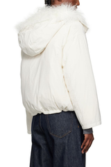 Yves Salomon Hood Down Jacket - White