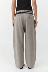 St. Agni Fine Band Balloon Pants - Pebble Melange