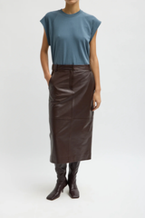 Tibi Light Weight Sweashirting Sleeveless Easy Top - Blue Grey