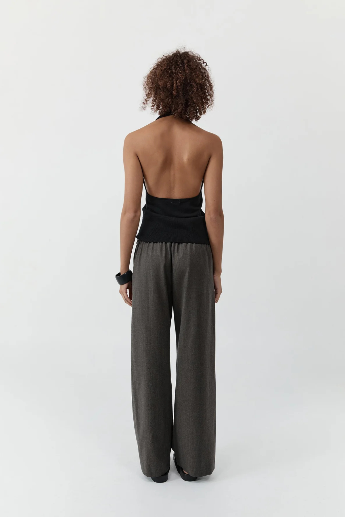 St. Agni Wool Everyday Pants - Mulch