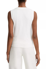 Vince High V-Neck Shell - Optic White