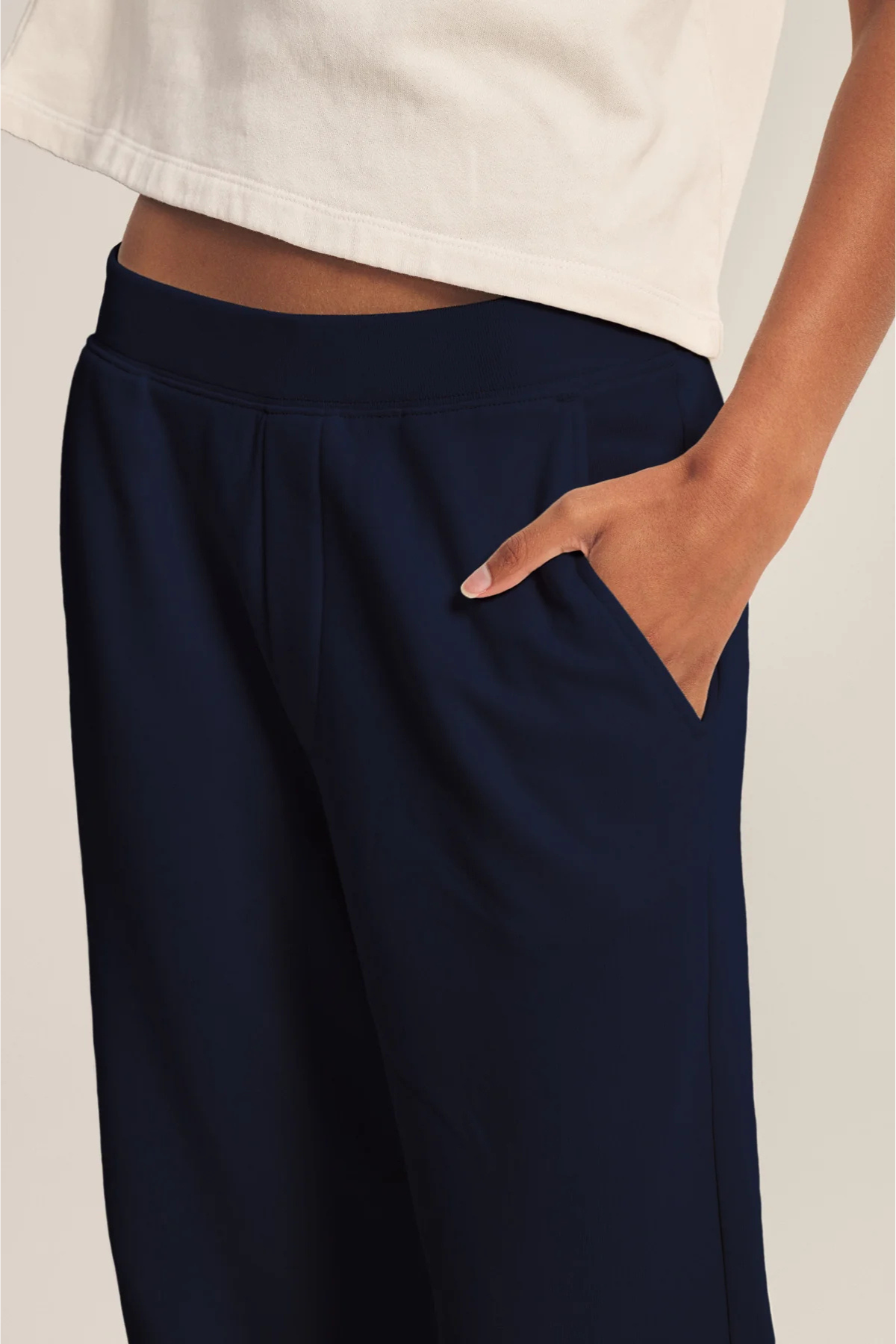 Velvet Elise Jogger Fleece Pant - Navy
