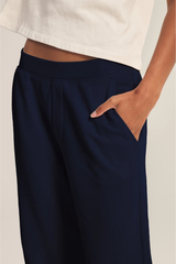 Velvet Elise Jogger Fleece Pant - Navy
