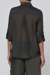 L'AGENCE Pearson Military Blouse - Ash Olive