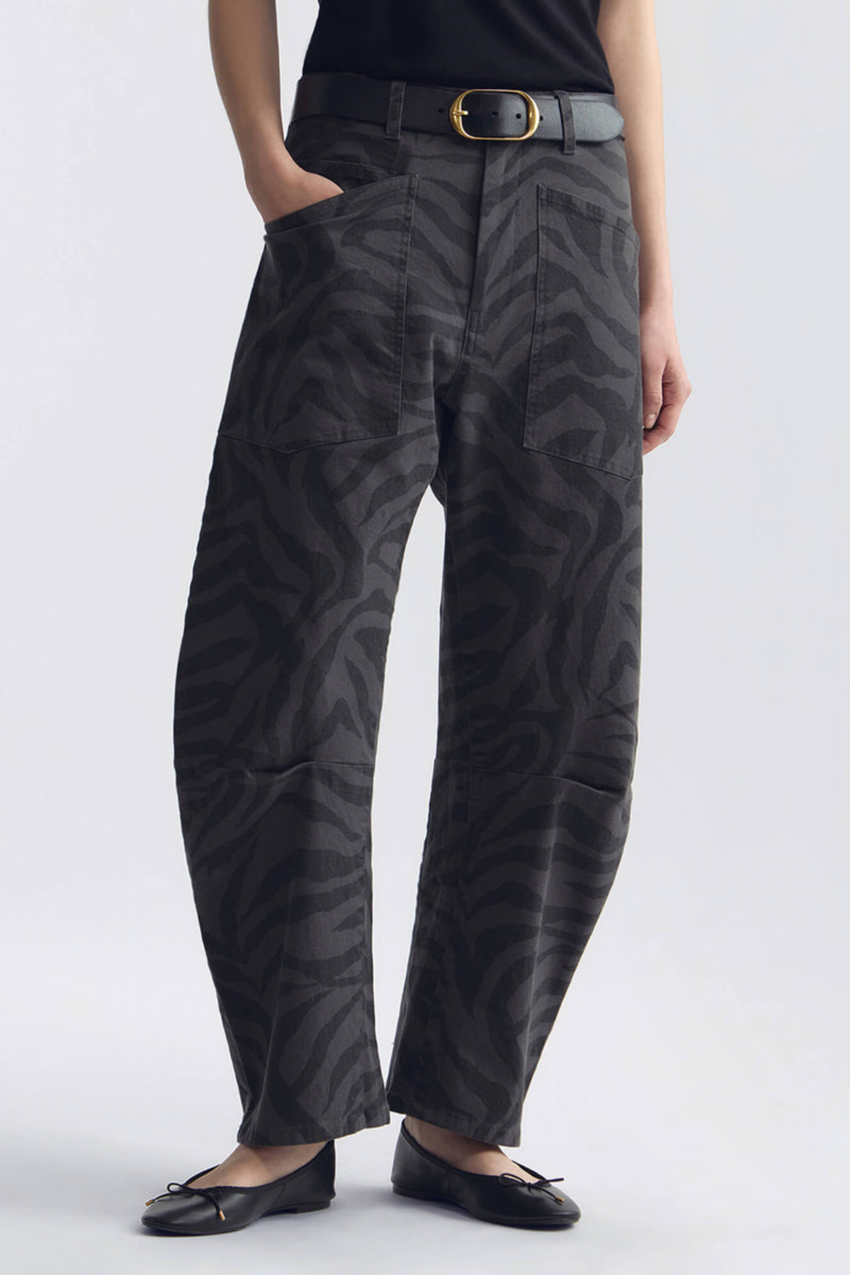 Nili Lotan Shon Pant - Charcoal Zebra