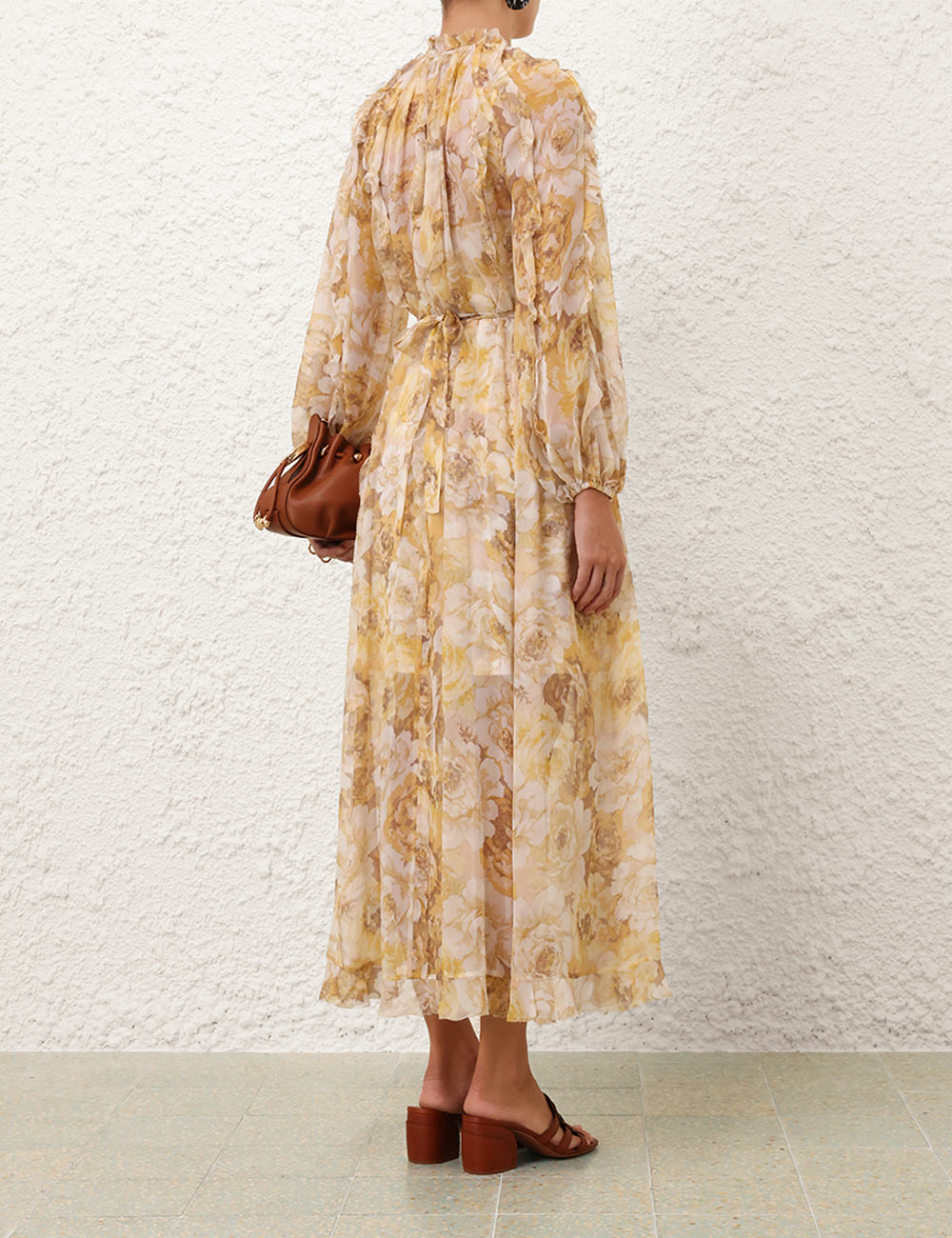 Zimmermann Balance Frill Billow Dress - Peach Floral