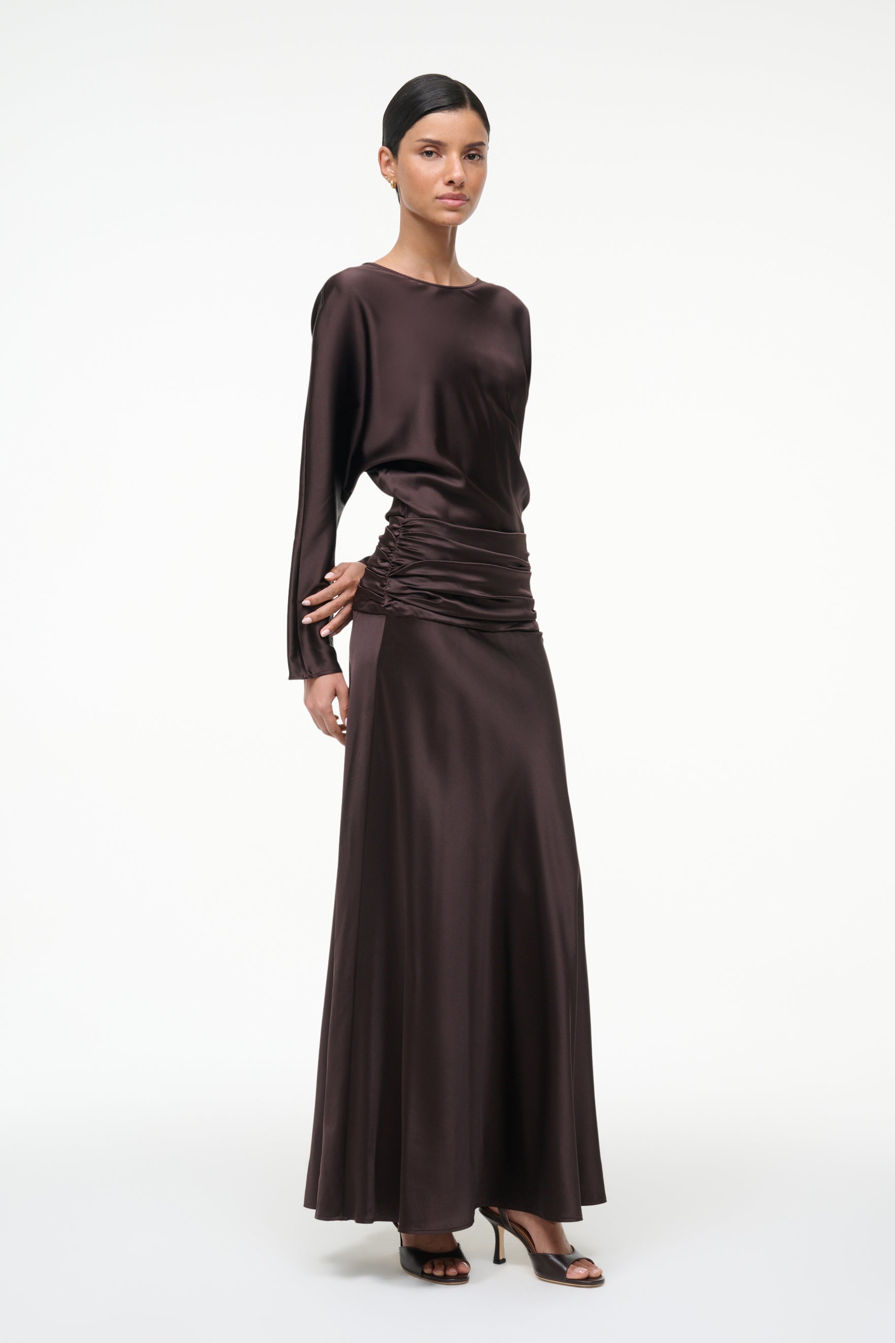 Staud Freda Silk Dress - Earth