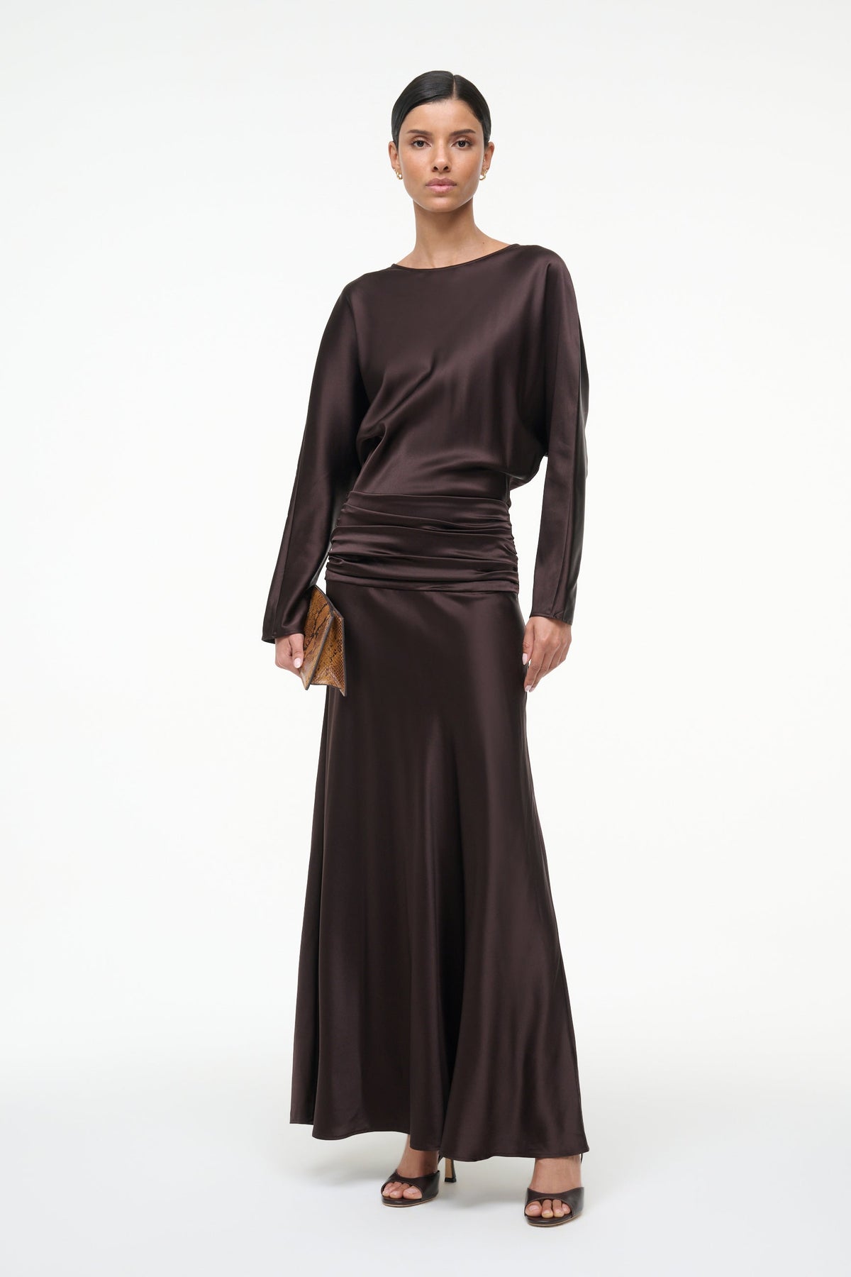 Staud Freda Silk Dress - Earth