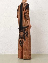 Zimmermann Hypnotic Track Pant - Black Paisley