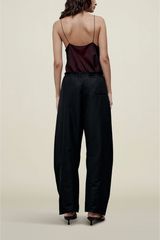 Kallmeyer Zia Cowl Tank in Trapped Silk - Black/ Red