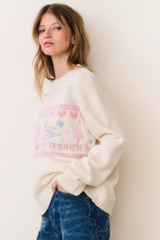 LoveShackFancy Francie Wool Jacquard Pullover - Apres Ivory