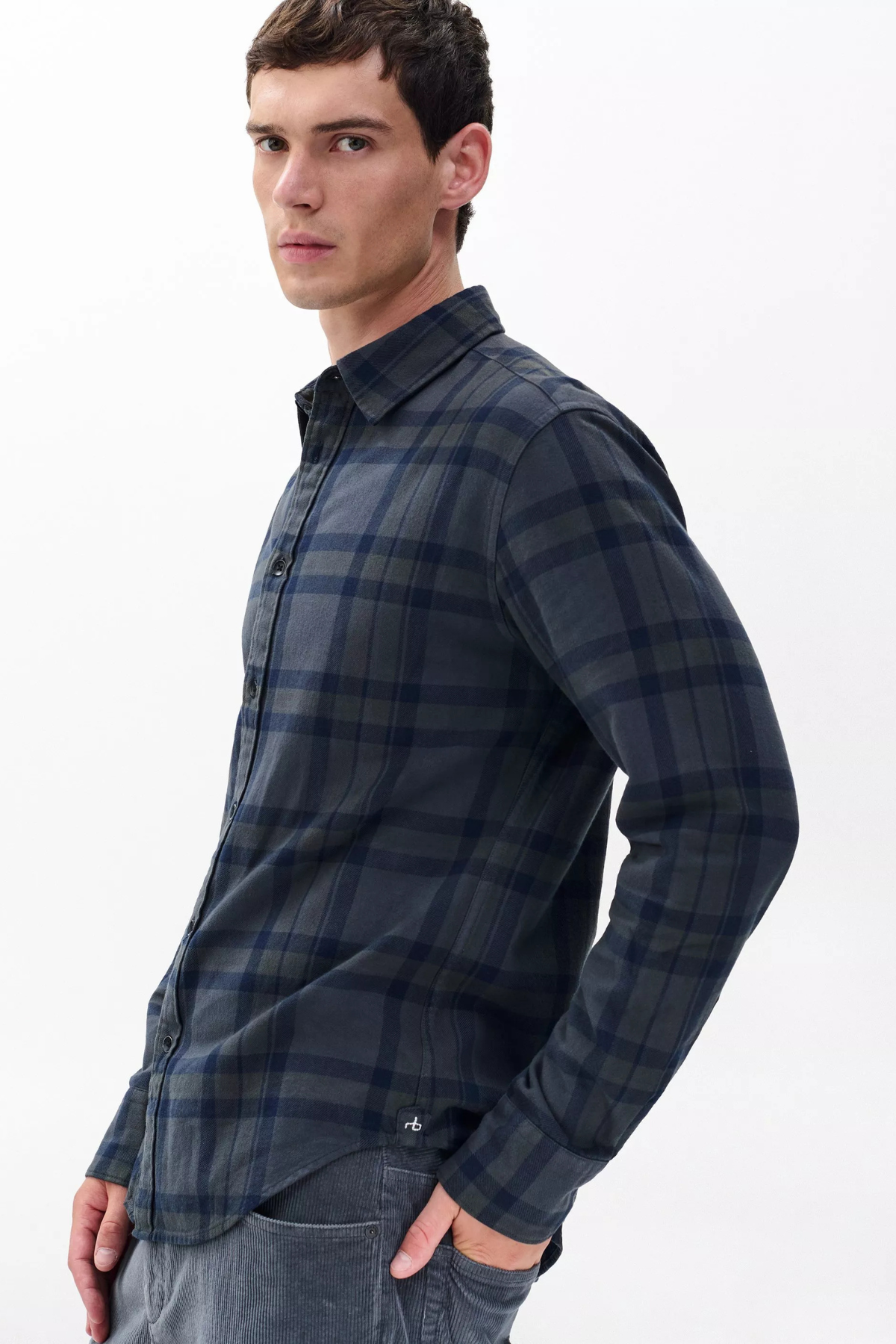 Rag & Bone Men's Tomlin Overdyed Flannel Shirt - Ombre