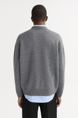 Soft Goat Men's Double Faced Crewneck - Grey