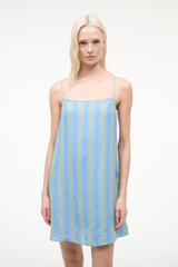 Staud Laura Linen Mini Dress - Seaport Stripe