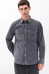 Rag & Bone Men's Corduroy CPO Shirt - Slate