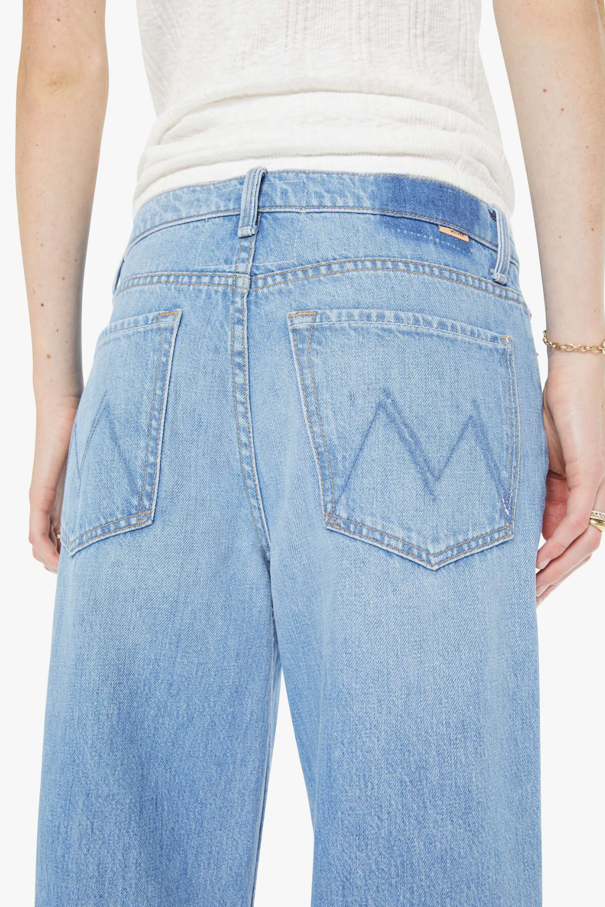MOTHER The Rerun Zip Sneak Jeans - Last Bite